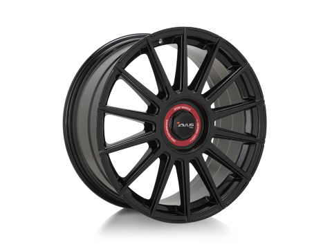 AC-M09 - DM09 8,5x 19 +35 5x112/120 AVUS 72,6 BLACK CAP ROSSO